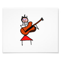 figura fêmea olhos azuis gtr da vara da guitarra d fotos