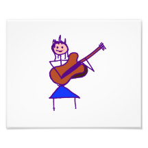 figura fêmea roxo gtr da vara da guitarra do marro impressão fotográfica
