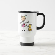 Figura veterinária da vara caneca