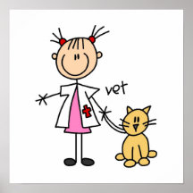 Figura veterinária da vara poster