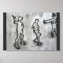 Figuras humanas no movimento (absurdo) posteres