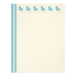 fileira de patos azuis papel timbrado