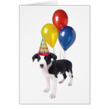 filhote de cachorro do aniversário cartoes