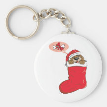 Filhote de cachorro do Natal Chaveiro