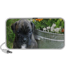 Filhote de cachorro do pugilista sistema de som
