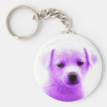 Filhote de cachorro roxo chaveiro