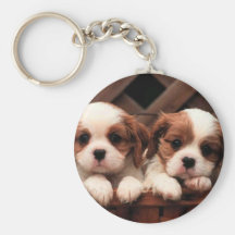 Filhotes de cachorro bonitos chaveiro