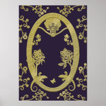 filigrane arte em de ouro poster