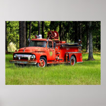 Firetruck antigo posters