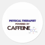 Fisioterapeuta psto pela cafeína adesivo redondo