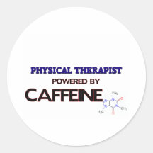 Fisioterapeuta psto pela cafeína adesivo redondo