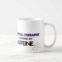 Fisioterapeuta psto pela cafeína canecas