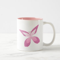Fita cor-de-rosa da borboleta canegas