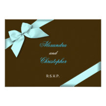 Fita do Aqua que Wedding RSVP Convites