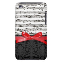 Fita do vermelho das notas e do falso da música capas iPod touch Case-Mate