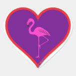 flamingo adesivos de corações