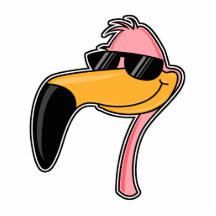 Flamingo do pára-choque escultura de fotos