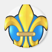 Fleur-de-lis-3d Imã De Refrigerador