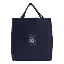 Floco de neve da estrela de David Bolsas Bordadas
