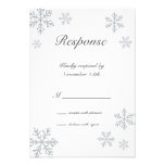 Floco de neve RSVP do inverno Convite Personalizados