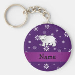 Flocos de neve conhecidos personalizados do roxo d chaveiros