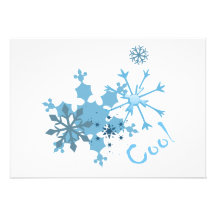 Flocos de neve Funky Convites Personalizados