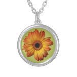 Flor alaranjada ensolarada da flor do gerbera bijuterias