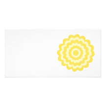 Flor amarela cartão com foto personalizado