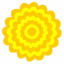 Flor amarela ensolarada fotoesculturas