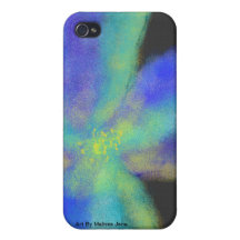 flor azul mim capa de telefone iPhone 4 capa