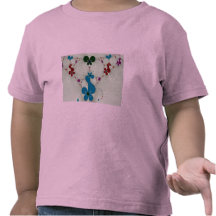 Flor bonita como o design do fractal t-shirts