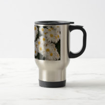 Flor branca canecas
