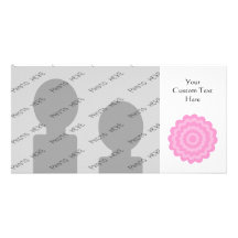 Flor cor-de-rosa bonito. Fundo branco Cartao Com Fotos Personalizado