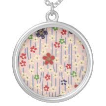 Flor da ameixa japonesa colares personalizados