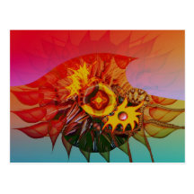 Flor da onda cartoes postais