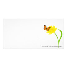 Flor de borboleta cartão com foto