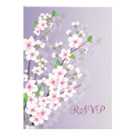 Flor de cerejeira que Wedding RSVP Convites Personalizado