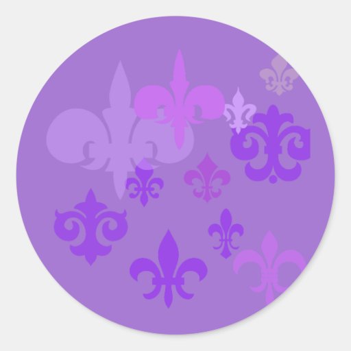 Flor de lis múltipla em máscaras roxas adesivo Zazzle Armario Fruteira ~ Flor de lis múltipla em máscaras roxas adesivo Zazzle