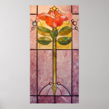 Flor do art deco poster