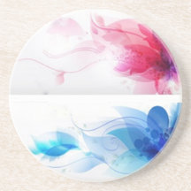 Flor rosa, Flor azul Posavasos Cerveza