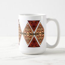 Flora dada forma diamante caneca