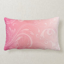 Floral alaranjado cor-de-rosa elegante travesseiro