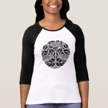floral_black/branco do nouveau da arte tshirt