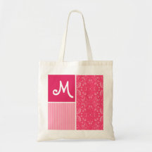 Floral cor-de-rosa brilhante bolsas
