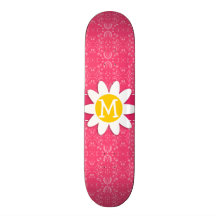 Floral cor-de-rosa; Margarida Skate