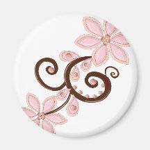 floral moderno do rosa & do marrom imas