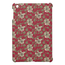 Floral vermelho retro