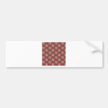Floral vermelho retro adesivos