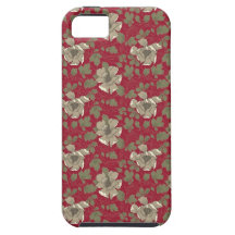 Floral vermelho retro capa de iPhone 5 Case-Mate