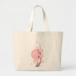 Flores & borboletas cor-de-rosa da flor bolsa para compras
